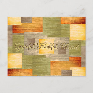 Fall Colour Blocks Postcard