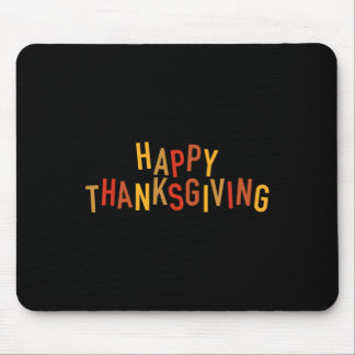 Fall Colour Cute Adorable Happy Thanksgiving Desig Mouse Pad