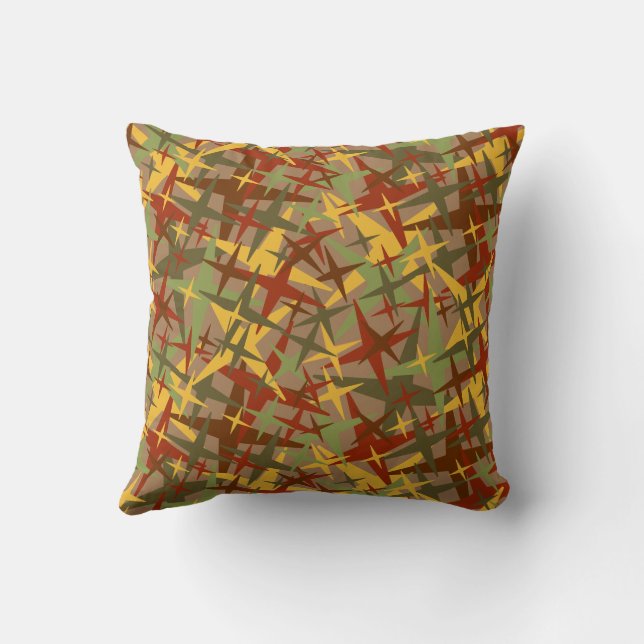 Fall Colour Fun With Stars Cushion (Back)
