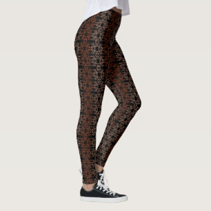 Fall Colour Geometric Designed Leggings by Joya Ev