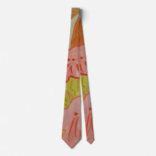 Fall Coloured Flowers Tie