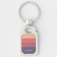Fall Coloured Stripes- Acrylic Keychain