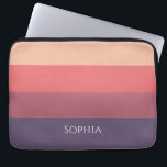 Fall Coloured Stripes- Laptop Sleeve<br><div class="desc">Protect and carry your electronics in style with our Fall Coloured Stripes Electronic Bag. Featuring a palette of Viola Purple, Dusky Rose, Terra Cotta, and Caramel Powder, this bag not only offers practical storage but also adds a touch of autumn elegance to your tech accessories. Keep your devices safe while...</div>