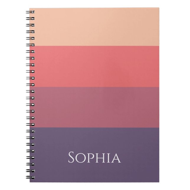 Fall Coloured Stripes- Notebook (Front)