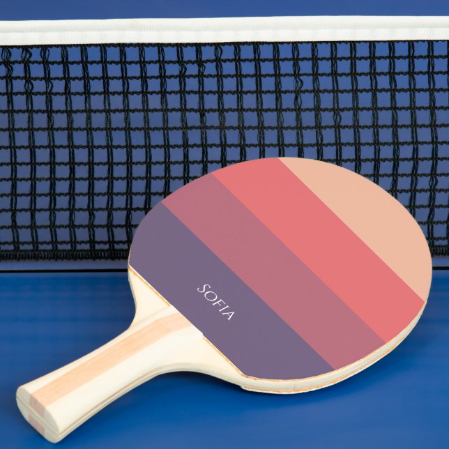 Fall Coloured Stripes- Ping Pong Paddle (Insitu)