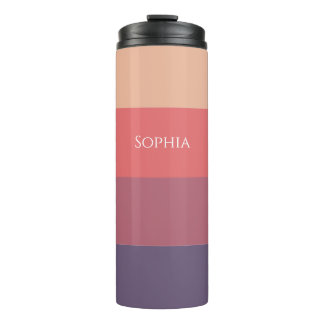 Fall Coloured Stripes-Sip in Style This Autumn- Thermal Tumbler