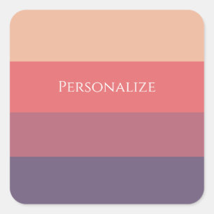 Fall Coloured Stripes- Square Sticker