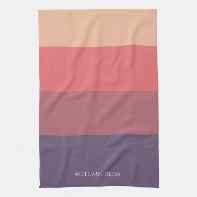 Fall Coloured Stripes- Tea Towel (Vertical)