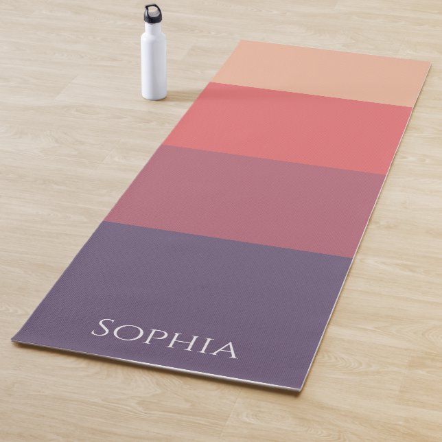 Fall Coloured Stripes- Yoga Mat (In Situ)