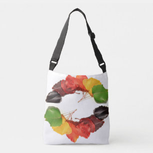 Fall Colourful Leaf Pattern Crossbody Bag