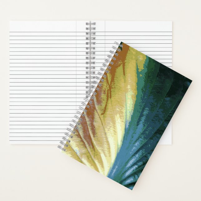 Fall Colourful Leaf Photo, Green Yellow Brown Colo Notebook (Inside)