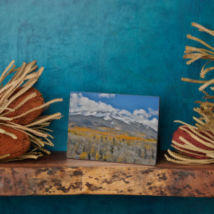 Fall Colours Aspens &    Rocky Mountains, Colorado Plaque