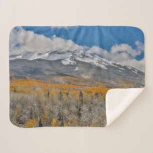 Fall Colours Aspens &    Rocky Mountains, Colorado Sherpa Blanket