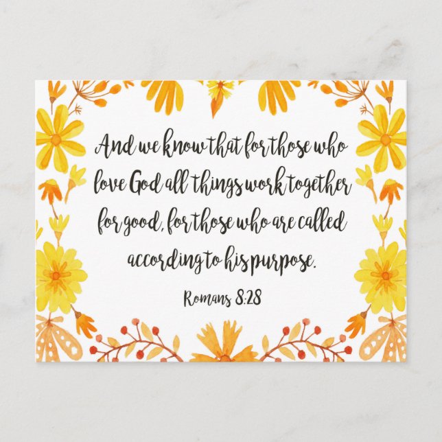 Fall Colours Bible Verse Postcard (Front)