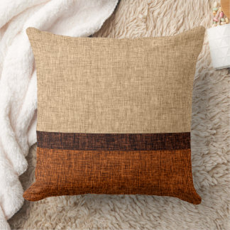 Fall Colours Crosshatch Abstract Stripe Cushion