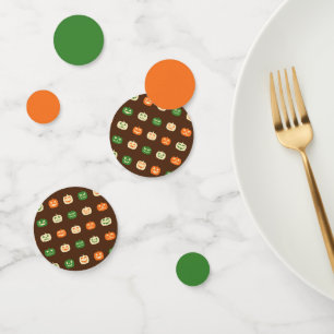 Fall Colours Halloween Pumpkin Pattern Confetti