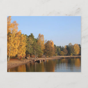 Fall Colours Landscape from Espoo, Finland Postcar Postcard