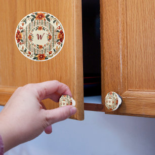 Fall Colours Monogram Ceramic Knob