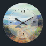 Fall colours nature landscape large clock<br><div class="desc">Fall colours nature panoramic landscape digital colourized.</div>