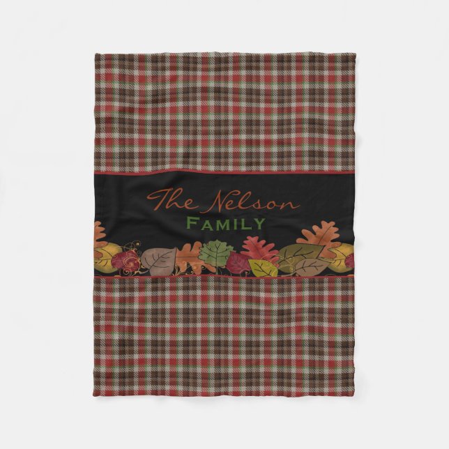 Fall Colours Personalised Fleece Blanket (Front)