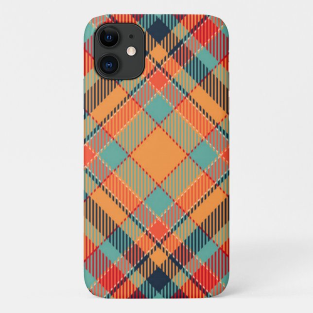 Fall Colours Plaid Case-Mate iPhone Case (Back)