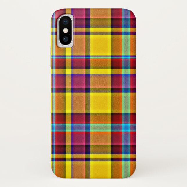 Fall Colours Plaid Tartan Case-Mate iPhone Case (Back)
