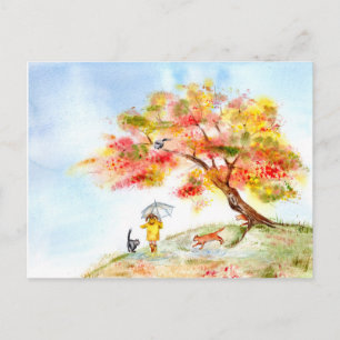Fall Colours Sakura Postcard