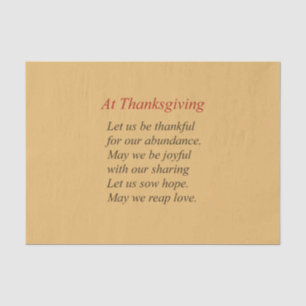 Fall Colours Thanksgiving Poem Tissue Paper