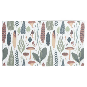 Fall colours woodland foliage pattern pillowcase
