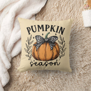 Fall Coquette Pumpkin Season Cushion