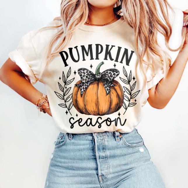 Fall Coquette Pumpkin Season T-Shirt (Creator Uploaded)