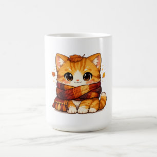Fall Cosy Scarf Kitty – Autumn Coffee Mug
