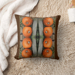 Fall Country Pumpkin Pair Abstract Cushion