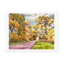 Fall Country Road Near Pottstown. card