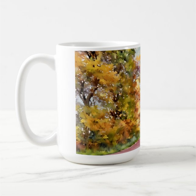 Fall Country Road Near Pottstown.  Coffee Mug (Left)