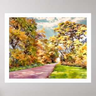 Fall Country Road Near Pottstown. Poster