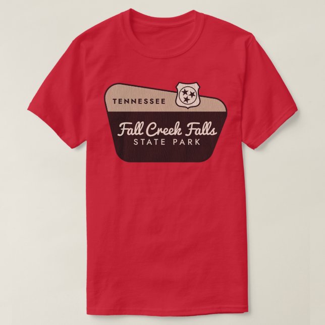 Fall Creek Falls State Park Tennessee Welcome Sign T-Shirt (Design Front)