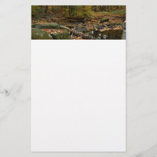 Fall Creek with Reflection at Laurel Hill Park Stationery