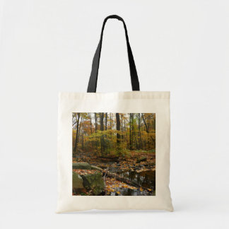 Fall Creek with Reflection at Laurel Hill Park Tote Bag