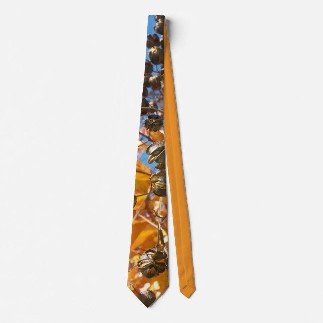 "Fall Crepe Myrtle" Tie (Front)