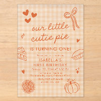 Fall Cute Hand Drawn Our Little Cutie Pie Birthday