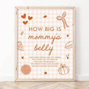 Fall Cutie Pie How big is mummy's belly Game Poster