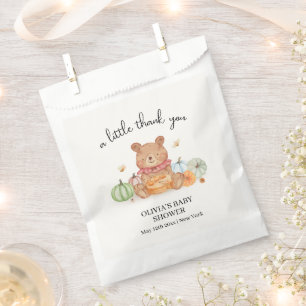 Fall Cutie Pumpkin Pie Teddy Bear Baby Shower  Favour Bags