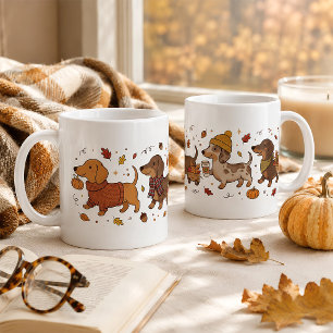 Fall Dachshund Dog Lover Cosy Autumn Doxie Parade Coffee Mug