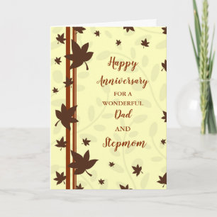 Fall Dad and Stepmom Anniversary Card