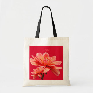 "Fall Dahlias" Custom Budget Tote Bag