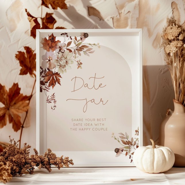 Fall date night ideas. Boho fall Date jar bridal P Poster (Creator Uploaded)