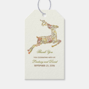 Fall Deer Wedding Thank You Gift Tags