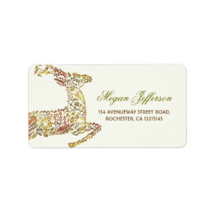 Fall Deer Woodland Wedding Address Labels