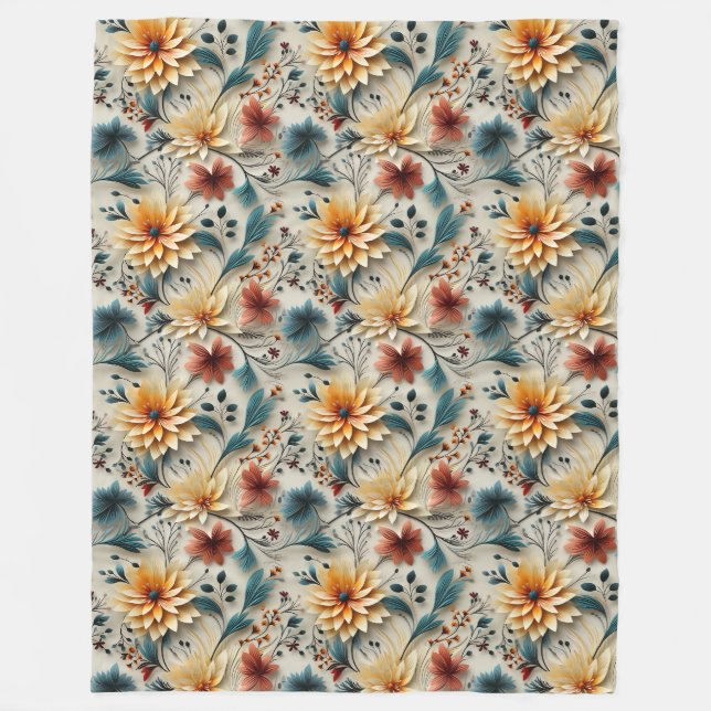 Fall designs fleece blanket (Front)